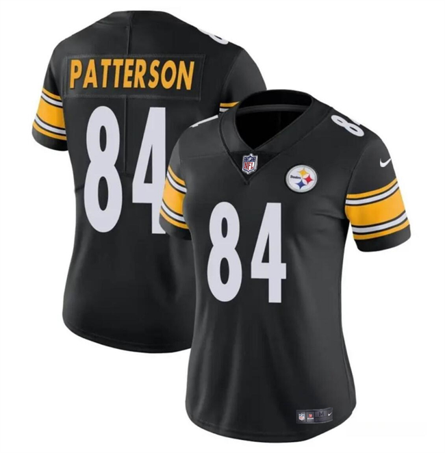 Women's Pittsburgh Steelers #84 Cordarrelle Patterson Black Vapor Stitched Football Jersey(Run Small)